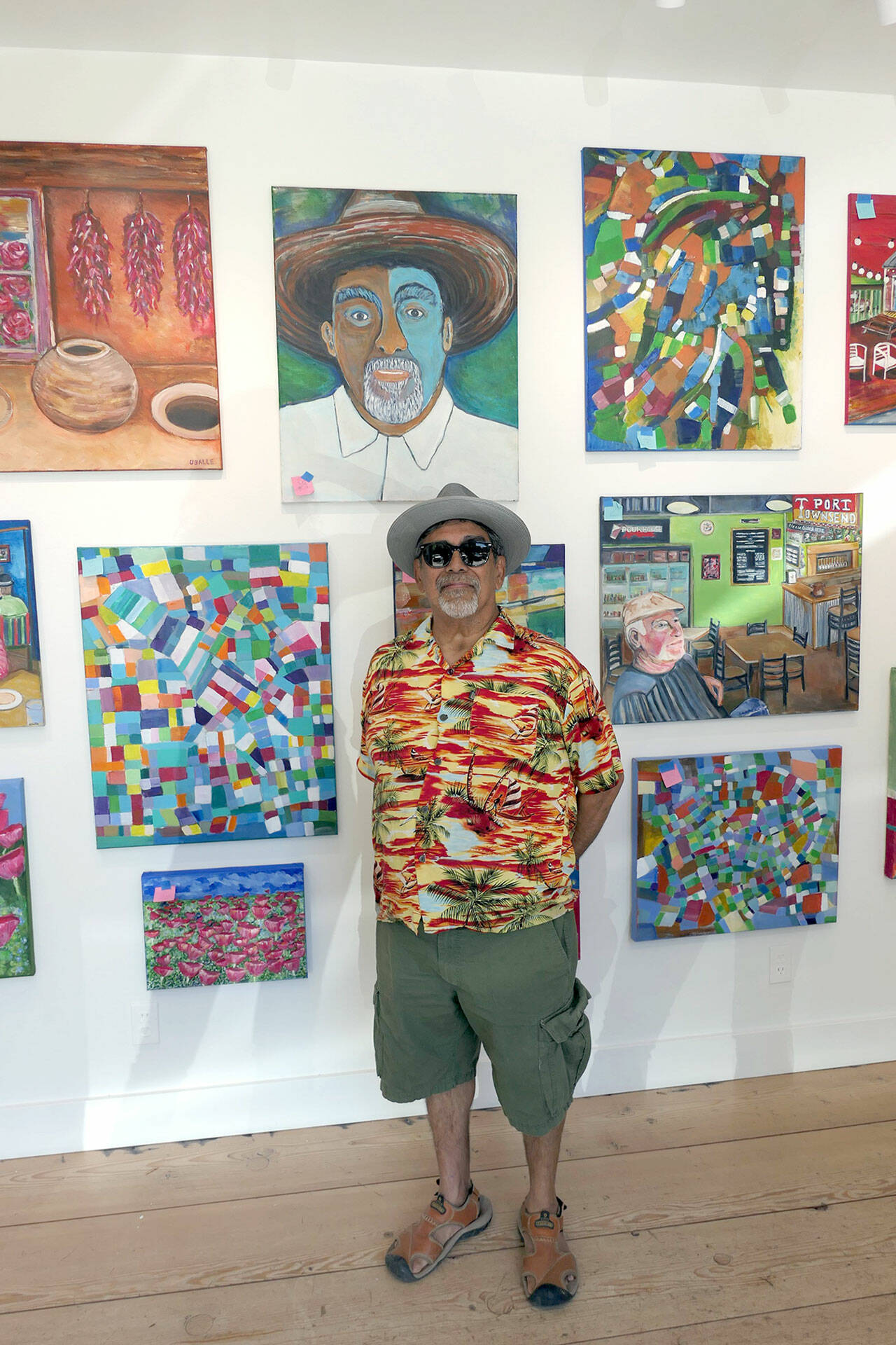Esiquio Uballe will speak about his exhibit, "Color My World Bright,” on Friday at Port Townsend's Grover Gallery.