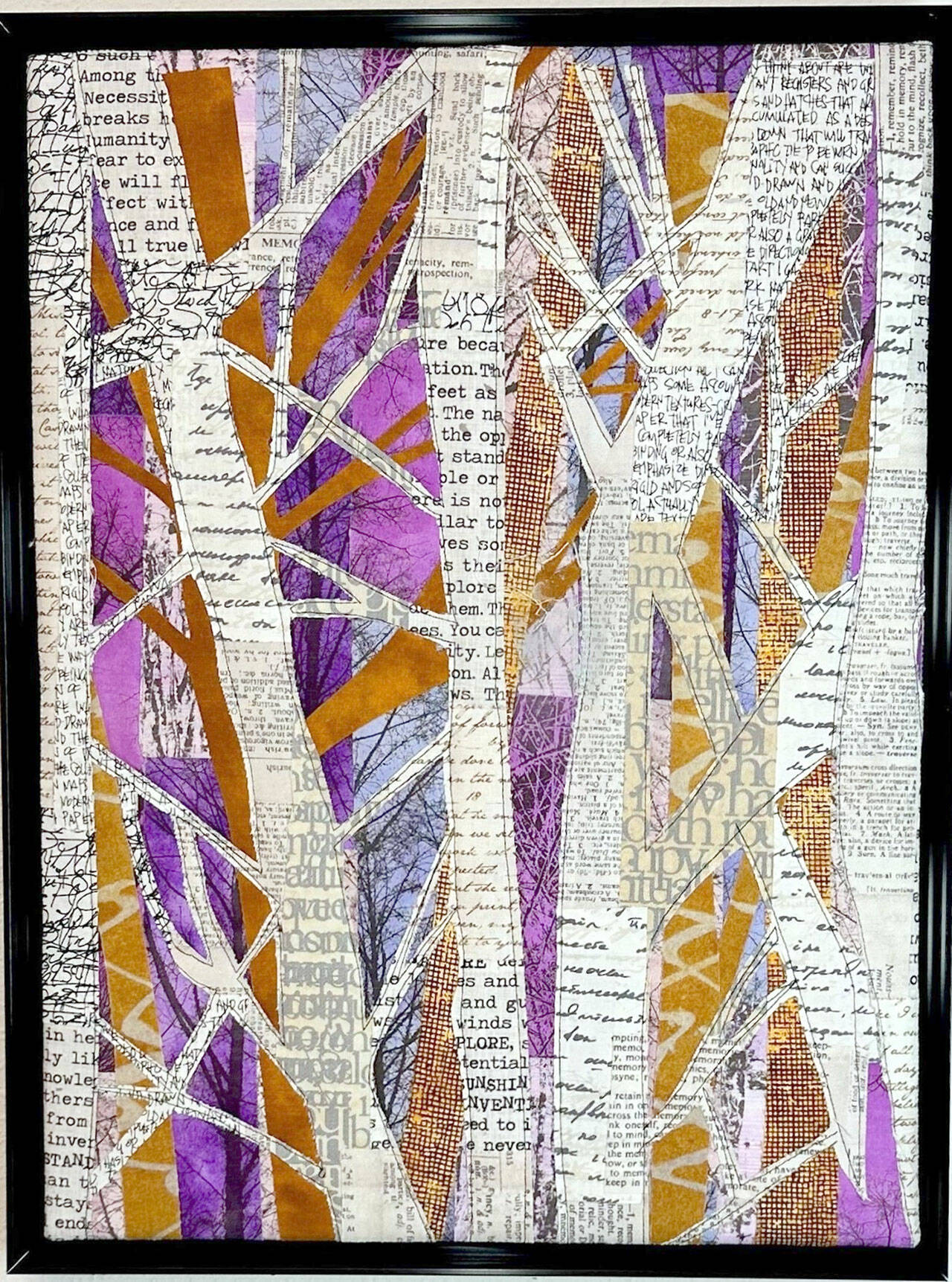 “Alder Trees in Winter No. 1” by Terri Wolf will be part of the “Salish Seasons” fiber art exhibit at Port Townsend’s Wilderbee Farm.
