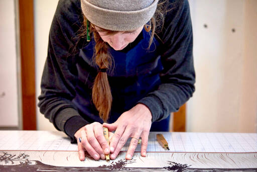 Chimacum-based printmaker Kelli MacConnell will give a free talk Sunday at Northwind Art’s Jeanette Best Gallery, 701 Water St. in Port Townsend. (Dina Ávila)