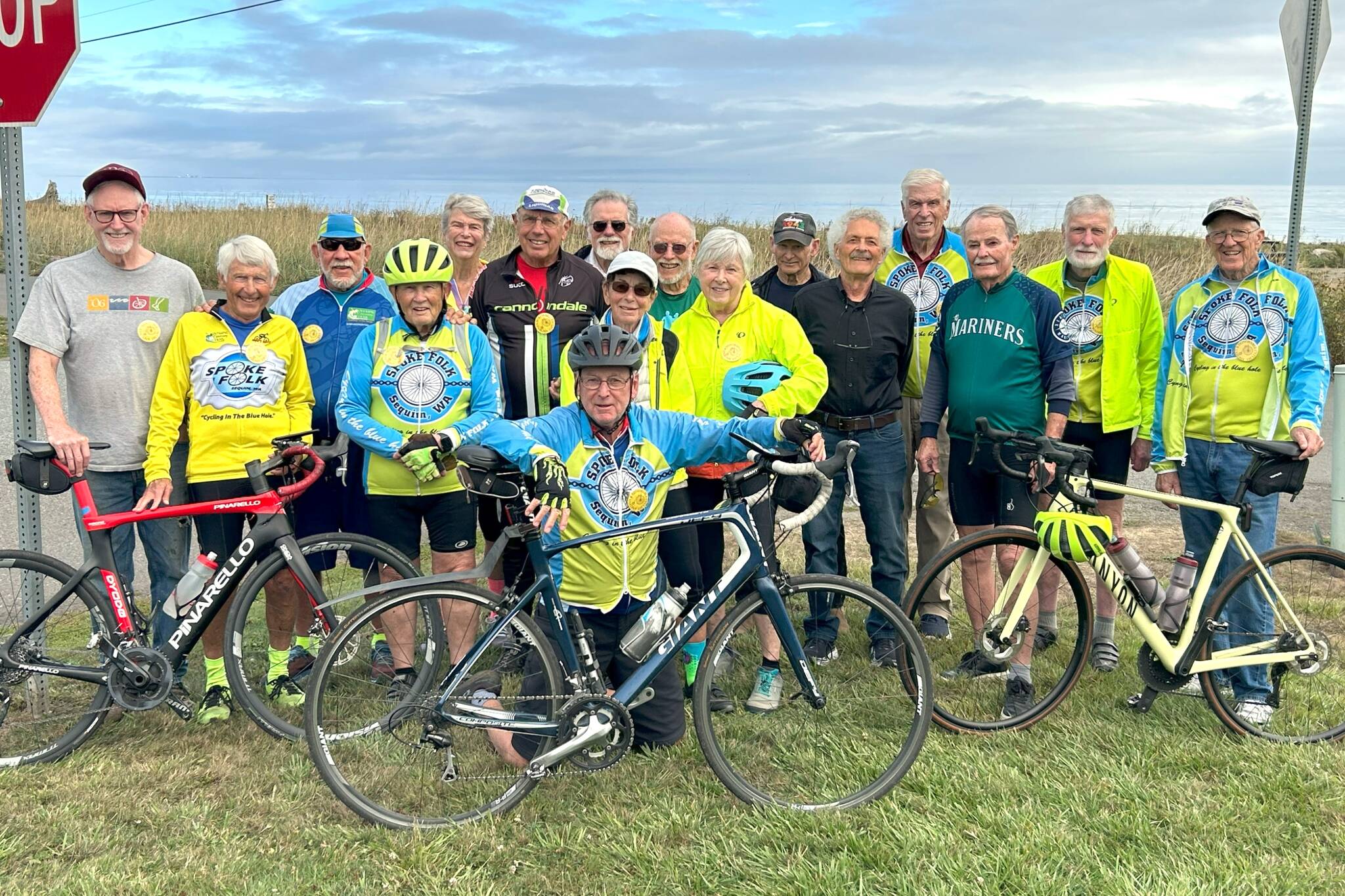 Members of the “Ancient and Honorable Cyclists” gather Sept. 12 for their annual meeting. The group of cyclists are at least 80 years old with most riding at least three days a week in and around Sequim. (Matthew Nash/Olympic Peninsula News Group)