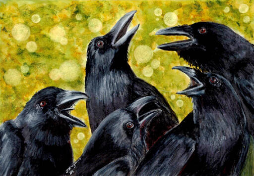 “Cacophany” by Shirley Bomgaars will be on exhibit at the Port Ludlow Art League during December.