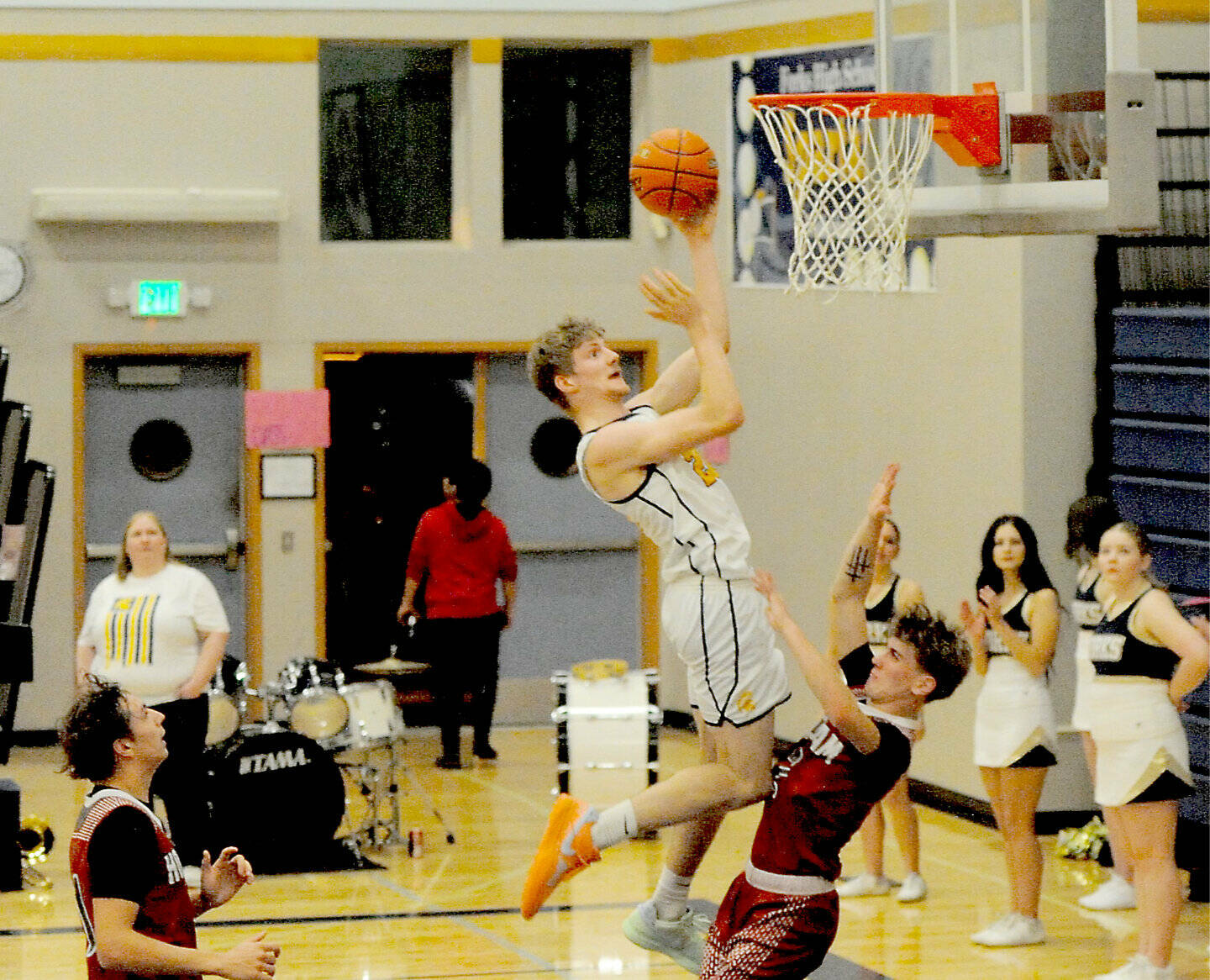Forks’ Ty Rowley scored 36 points and pulled down 18 rebounds in a 70-59 win over Hoquiam on Monday in Forks. (Lonnie Archibald/for Peninsula Daily News)