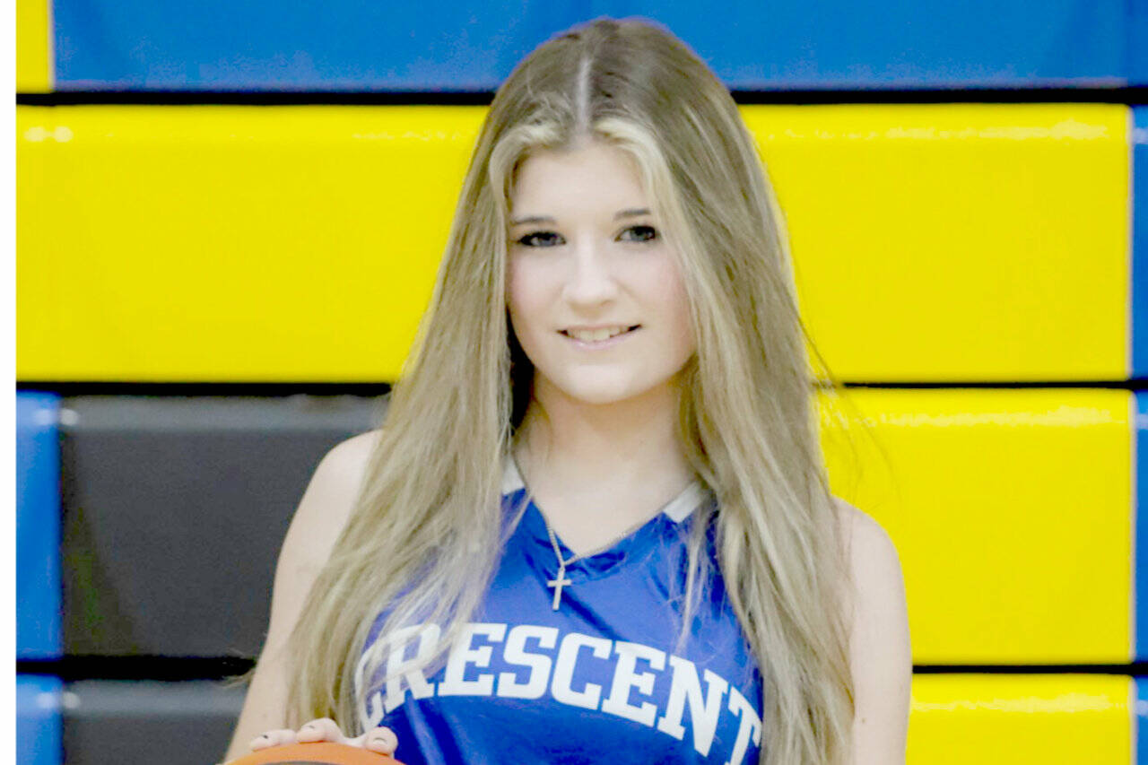 Naomii Sprague scored her 1,000th point for the Crescent Loggers girls basketball team Tuesday. (Crescent Loggers)