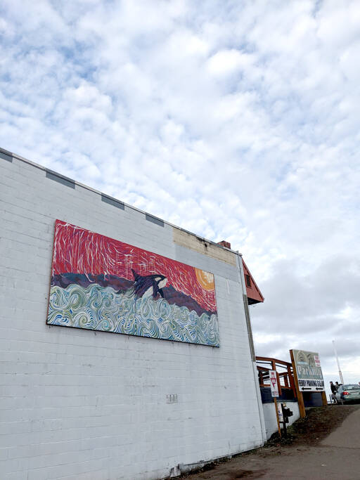 A new mural, painted by Larry White, has been installed on the east side of BarHop in downtown Port Angeles. (Sam Grello/Port Angeles Waterfront District)