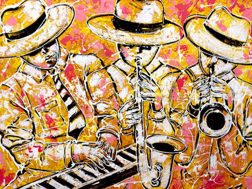 “Jazz Club” will be among the hundreds of works in Northwind Art’s benefit pop-up sale this weekend at Jeanette Best Gallery, 701 Water St. in Port Townsend. (Northwind Art)