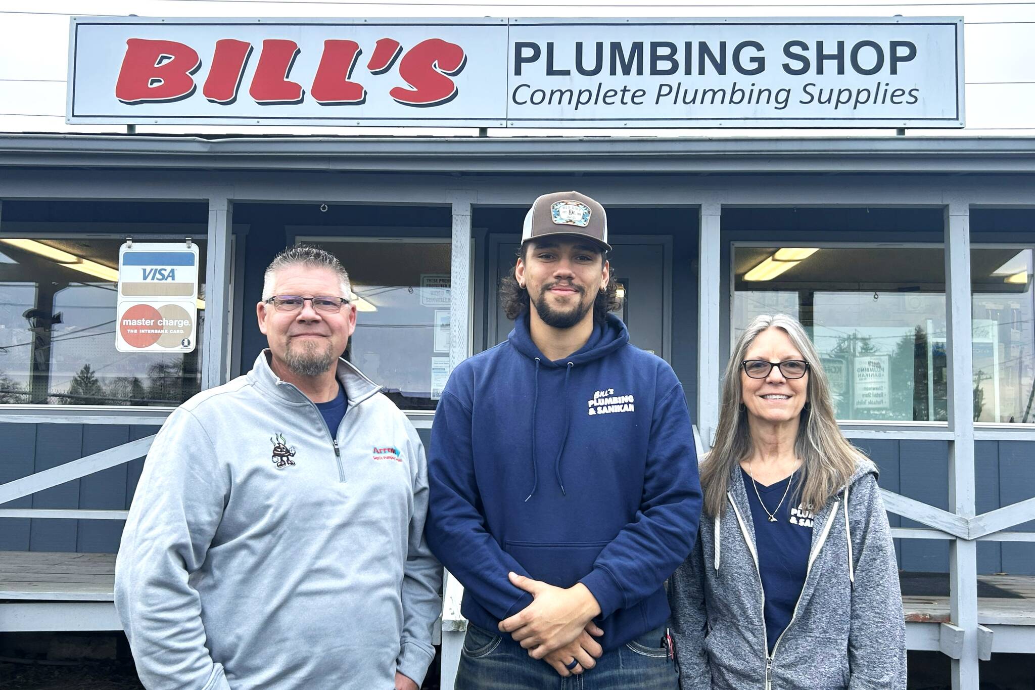 Matthew Nash/Olympic Peninsula News Group
Father and son KC Eaton and Hayden Eaton became the new owners of Bill’s Plumbing & Sanikan on Dec. 31. They purchased it from Judy Kimler, the daughter of business founders Bill and Ann Kimler, who started the plumbing business in 1959.