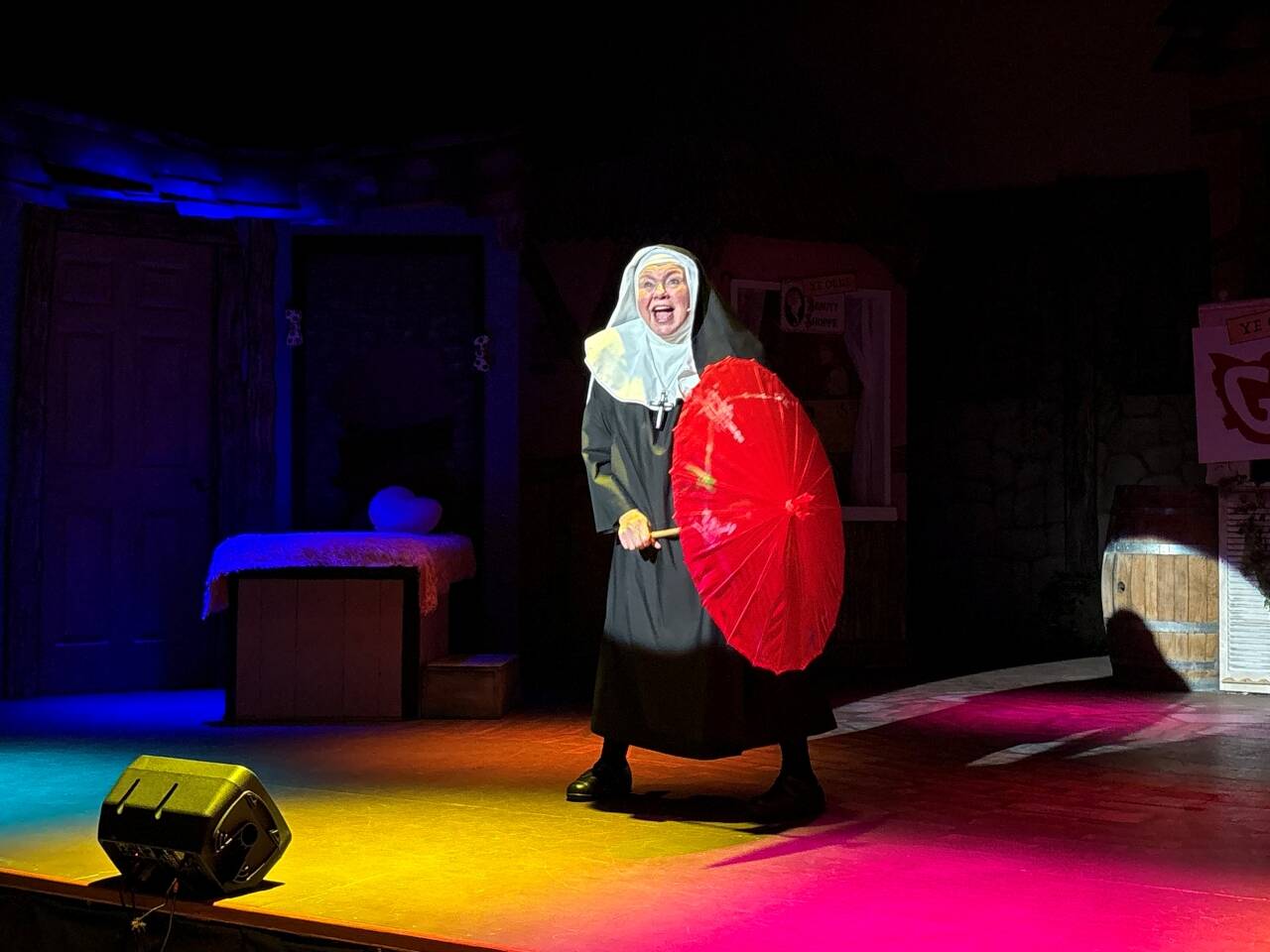 As part of Olympic Theatre Arts’ energy renovation upgrade project, new lighting has been installed, including on the Elaine and Robert Caldwell Main Stage that allows for new and improved effects. (Olympic Theatre Arts)