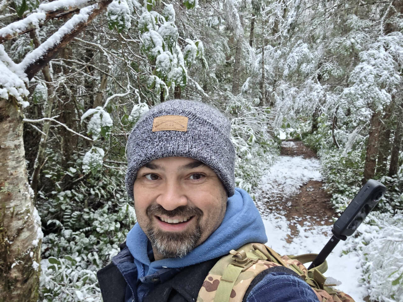 When not at work as a corrections officer at Clallam Bay Corrections Center, Kristapher Edgecombe of Sequim likes to don his “Sasquatch gear” and search for the elusive creature in the Olympic National Forest and other areas for his YouTube channel, Xpedition_Edge. (Kristapher Edgecombe)